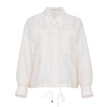 Wandian summer wear coconut milk white jacket ບາງໆ 1242o08yt3