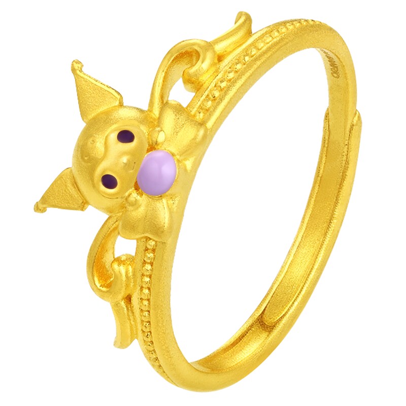 Trendy Acer Sanrio Gold Ring Pure Gold Bracelet 5G Gold Coolomi Melody Crown Birthday Gift