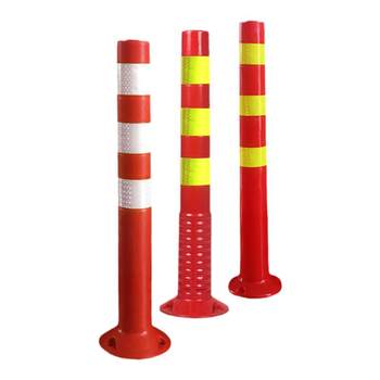 ຖັນເຕືອນໄພພາດສະຕິກ 75CM elastic column isolation pile guardrail traffic facilities, roadblock cone reflective column anti-collision column ສົ່ງຟຣີ