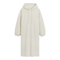 tbh Brutalist home artificial wool hooded home robe thickened and warm in winter can be worn as mens and womens home clothes