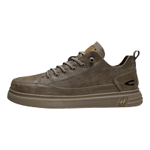 German Camel dynamic mens shoes 2024 new British sneakers white shoes casual leather shoes sports outdoor trend
