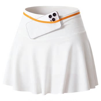Sports style a-line skirt for women, yoga fitness, high waist, slimming and taller, self-lined waist bag, short skirt, tennis skirt