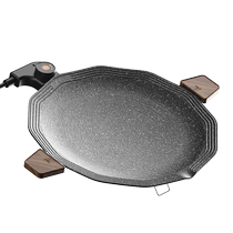 Barbecue plate electric grill grill household smokeless non-stick Korean barbecue machine grilled fish fried meat pot barbecue rack 2138