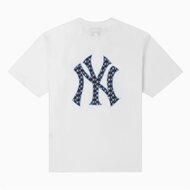 Mlb presbyopic short-sleeved men's and women's couple half-sleeved summer new ny loose top casual t-shirt 3atsm0653