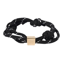 (Chinese Valentines Day gift) Miu Miu womens rope and nylon bracelet