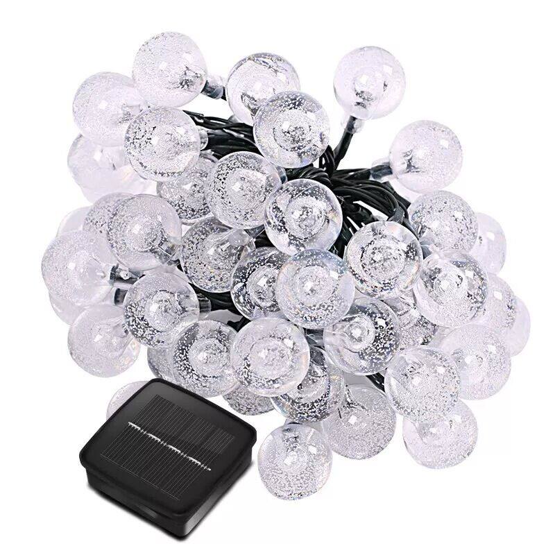 Crystal Bubble Ball LED Solar Light Outdoor String Light