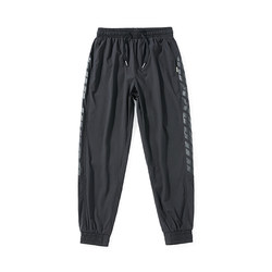 Ice Silk Casual Pants Men's Loose Large Size Summer New Black Versatile Foot-tie Quick-drying Quick Pants Sports Plus Size