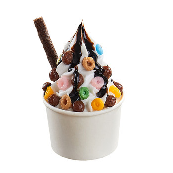 Simulated frozen yogurt model ice cream dessert sundae model paper bowl ice cream sample supports customization in many styles
