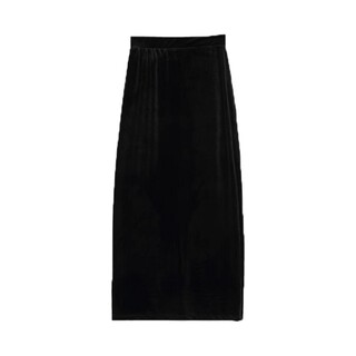 Large size fat mm gold velvet high-end skirt