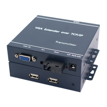 Engineering Class VGA optical transmitter and receiver monitoring computer high-definition KVM HDMI fiber extension transceiver audio-video signal amplification converter with USB mouse keyboard 20 km optical fiber line transmitter