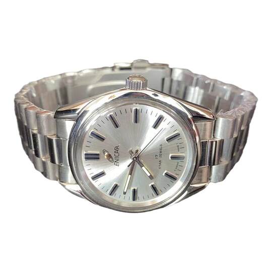 瑞士老英纳哥格机械男士上弦库存全钢表老款英格夜光真皮中古腕表