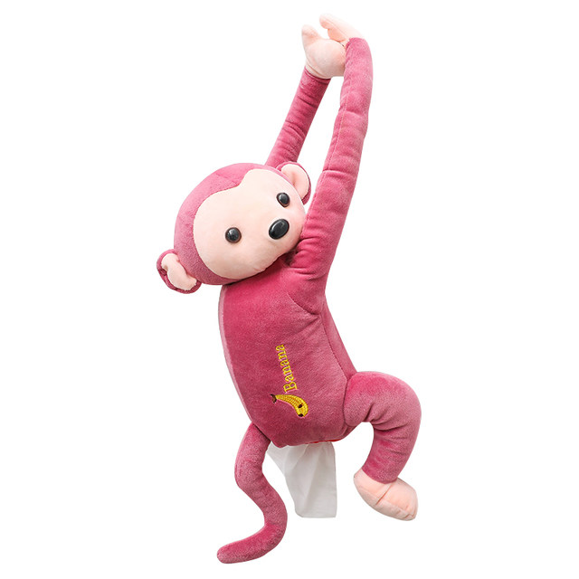 Pipi monkey tissue box set car hanging napkin box creative car interior supplies cartoon cute monkey paper box
