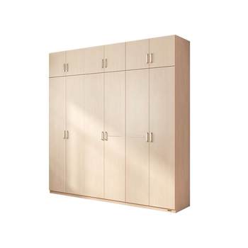 ເຮືອນ Quanyou Home Modern Combination Simple Combination Wardrobe with Top Cabinet Rental Room Storage Three-Door Wardrobe 106302