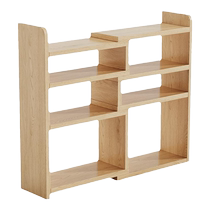 Solid wood desktop storage rack table bookshelf childrens retractable desk simple corner shelf home office small bookcase