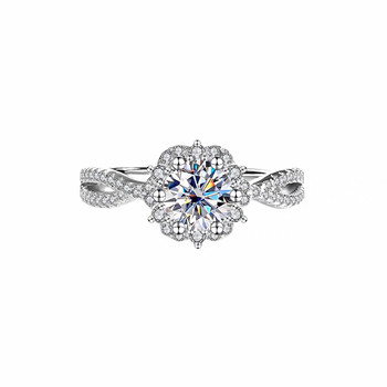 Genuine s925 sterling silver 18k gold plated ring for women princess elsa