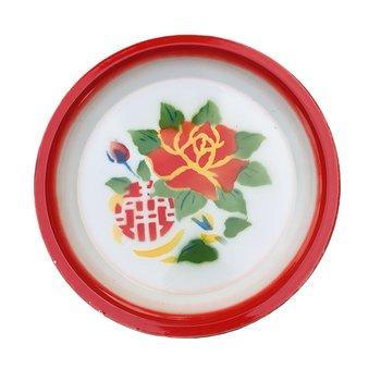 Vintage high temperature resistant tea tray enamel hotel round nostalgia