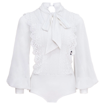 Dambao Roo Intersex Dance Dress Latin Dance Suit 100 Hitch White Elegant Conspiculean Professional National Mark Dance Suit With Long Sleeves