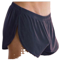 European and American sexy niche mens underwear ice silk loose casual home pants slit soft seamless breathable Arrow pants