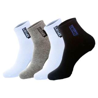 袜子男士中筒袜秋冬季运动中腰袜加厚防臭吸汗长袜跑步吸汗棉袜女