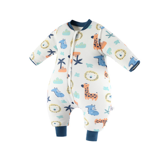 Baby sleeping bag autumn and winter quilted baby thickened anti-kick