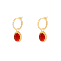 (Self-operated) VITARING red agate earrings for women niche design high-end earrings light luxury simple earrings for women