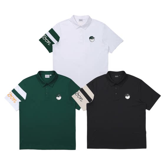 
South Korea 25 summer MALBON golf clothing men's short-sleeved ice silk sports quick-drying thin and fashionable POLO shirt