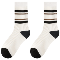 Dui Dui Socks Womens Spring and Autumn Medium Stockings with Small Leather Shoes Boneless Birkenstock Shoes Summer Thin Maillard Stockings