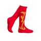 舞蹈鞋套民族蒙古藏族长筒靴套高弹力成人女兵袜套舞台表演出红色