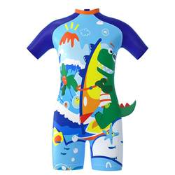 Children's swimsuit boys and girls sun protection swimsuit split baby one-piece boy swimsuit girl 2024 new style