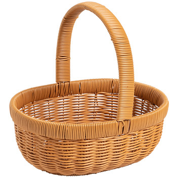 Bamboo storage basket handheld fruit basket
