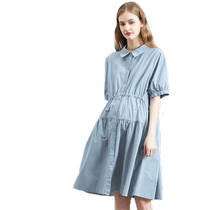 American Fisher-Price vêtements de maternité nouvelle robe de printemps et dété vêtements dallaitement en pur coton jupe de maternité à la mode robe dété à la mode pour femmes