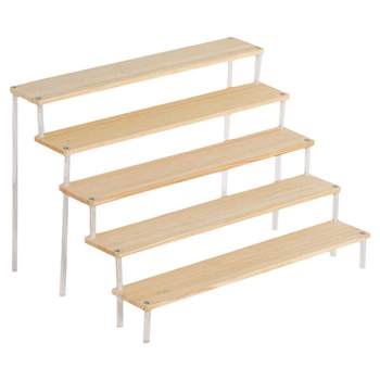 Blind box storage display rack wooden step-type storage rack