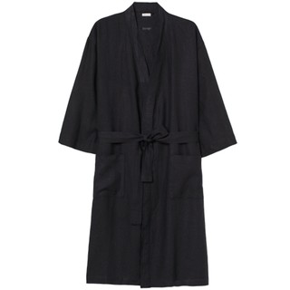 Hm solid color neutral wash linen gown