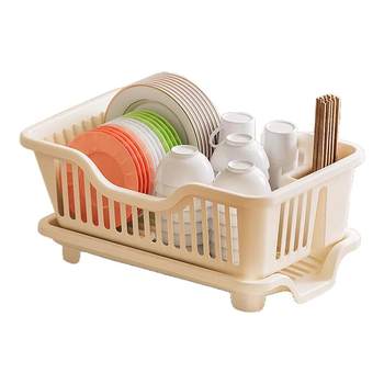 Dish storage rack drain bowl rack kitchen storage rack