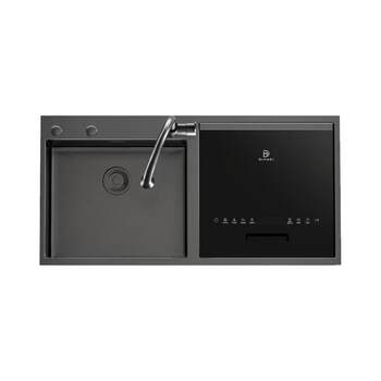 Diemei x5 black crystal nano integrated sink dishwasher integrated disinfection cabinet large capacity embedded fully automatic household