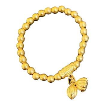 Alluvial gold men's and women's copper gold simple and fashionable non-fading bracelets