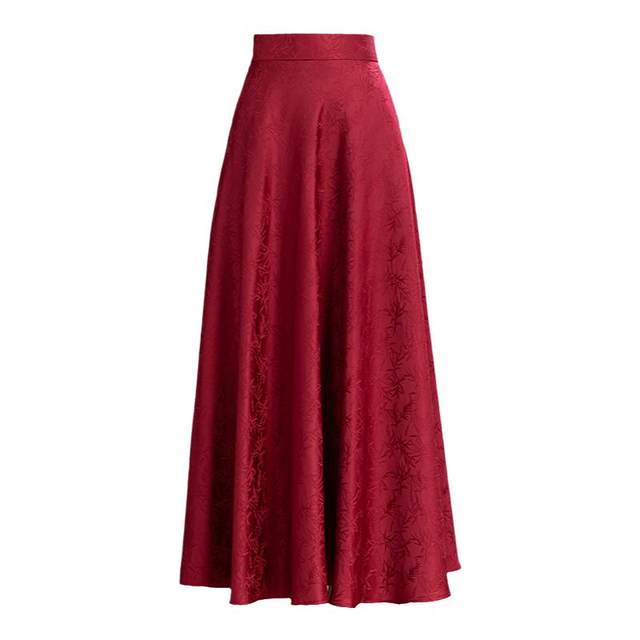 Jianing Clothing Long Skirt Umbrella Skirt Retro A-Line Swing