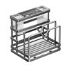 Wall-mounted 304 stainless steel knife and chopsticks cage storage rack