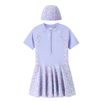 Annai ຊຸດເດັກນ້ອຍຍິງ mermaid one-piece swimsuit suit 2026 summer ໃຫມ່ຫວານ