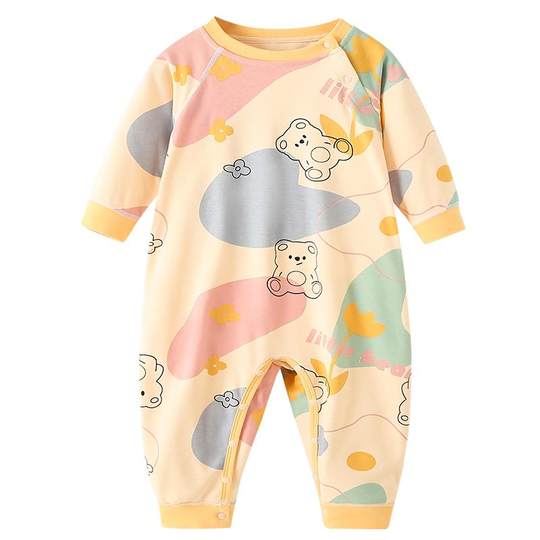Children's one-piece pajamas, type A, pure cotton, universal for all seasons