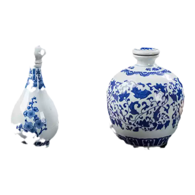 青花酒瓶1/2/3/5斤装景德镇泡酒罐陶瓷空酒坛子家用密封窖藏酒壶