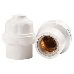 Ceramic Pendant Lamp Holder E27 High-Power High-Temperature Resistant Screw Lamp Holder Accessories Decoration Temporary Energy-Saving Bathroom Heater Lamp Holder