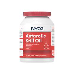 NYO3 pure Antarctic krill oil soft capsule fish oil upgraded omega-3 low density astaxanthin 60 capsules for middle-aged and elderly people