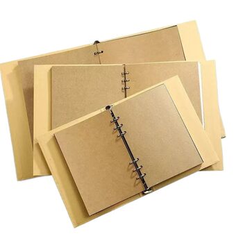 Simple kraft paper loose-leaf book growth memorial album sixth grade handmade diy student graduation season handmade classmate record a5 photo album blank kraft paper handmade classmate record kraft loose-leaf book