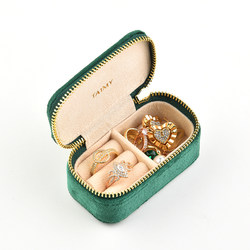 Tameline 유럽 복고풍 휴대용 보석 상자 작은 운반 보관 상자 반지 목걸이 여행 절묘한 휴대용 출장
