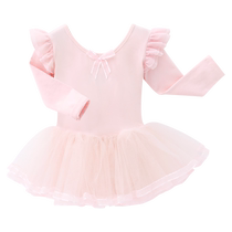 Childrens dance clothing autumn long-sleeved Chinese dance practice clothing girls ballet skirt examination body suit performance clothing