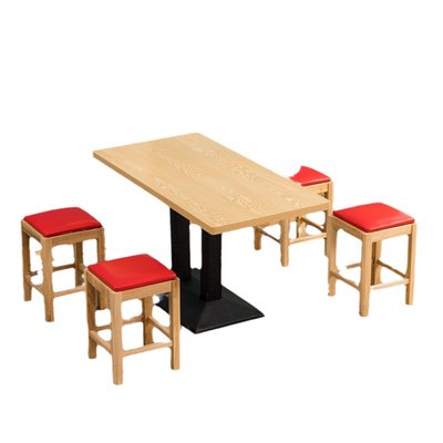 Solid wood stools commercial tables and chairs fast food restaurant snack tables and chairs noodle restaurant catering tables and chairs spicy hot restaurant table and chair combination
