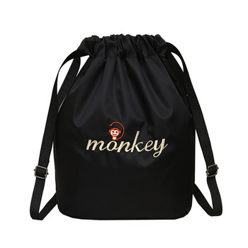 Waterproof Drawstring Backpack, Fashionable Korean Style Mori Girl Bag, Simple Student School Bag for Men and Women, Fitness Sports Bag