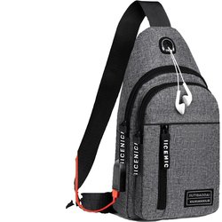 ກະເປົ໋າກະເປົ໋າຂອງຜູ້ຊາຍ 2024 ໃຫມ່ nylon canvas leisure ກິລາເດີນທາງຫນ້າເອິກຖົງດຽວ shoulder crossbody bag shoulder bag