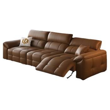 Ddc italian minimalist multi-function electric leather sofa